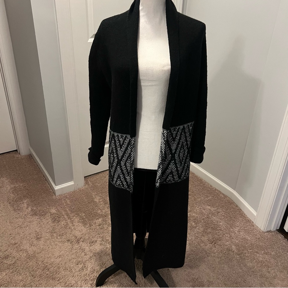Chevron Waist Knit Shawl long duster Cardigan
Bobeau Xs nwt